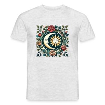 Sonne und Mond - Männer T-Shirt - Grau meliert - Vorne - AI Model Male 178 dark (178cm)