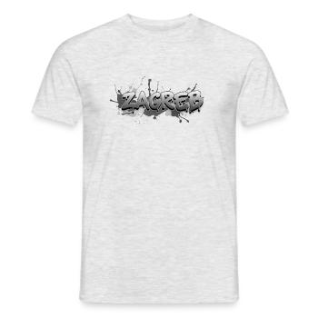 Croatie HRVATSKA Croatie HRV Travel Europe Zagreb - T-shirt homme - gris chiné - Devant - AI Model Male 178 dark (178cm)