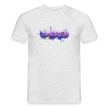Kroatien Hrvatska Kroatien HRV Reisen Europa Zagreb - Männer T-Shirt - Grau meliert - Vorne - AI Model Male 178 dark (178cm)
