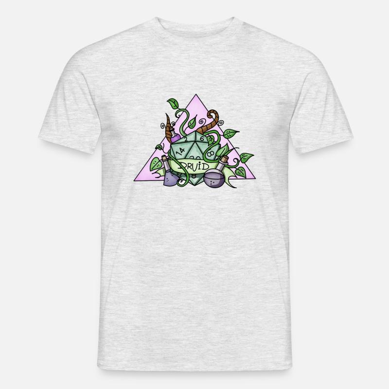 Druid | RPG | Magisch | Nerdy Stuff | Handmade | - Männer T-Shirt - Grau meliert