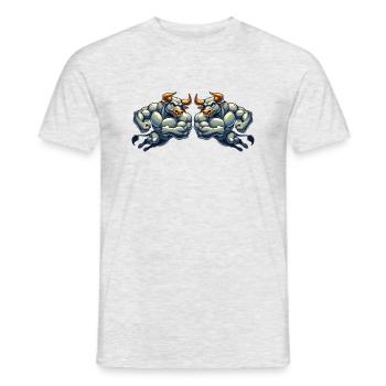 stier comic 2 - Männer T-Shirt - Grau meliert - Vorne - AI Model Male 178 dark (178cm)