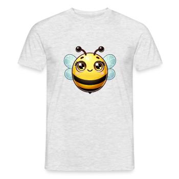 biene - Männer T-Shirt - Grau meliert - Vorne - AI Model Male 178 dark (178cm)