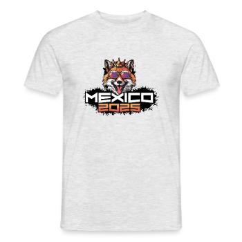 Mexiko 2025 Party Fuchs - Männer T-Shirt - Grau meliert - Vorne - AI Model Male 178 dark (178cm)