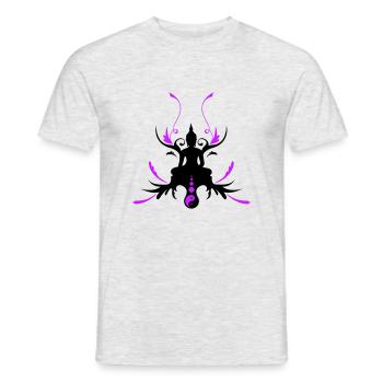 buddha_2f - Männer T-Shirt - Grau meliert - Vorne - AI Model Male 178 dark (178cm)