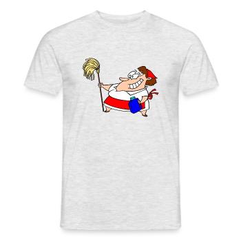 Putzfrau - Männer T-Shirt - Grau meliert - Vorne - AI Model Male 178 dark (178cm)