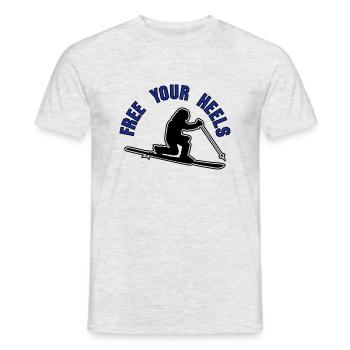free your heels z3 - Men's T-Shirt - heather grey - Front - AI Model Male 178 dark (178cm)
