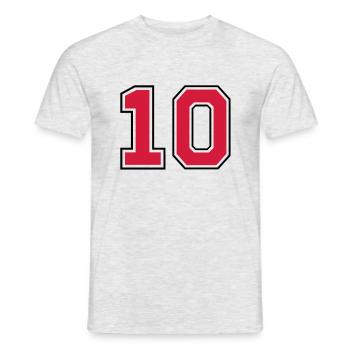 10__f2 - Männer T-Shirt - Grau meliert - Vorne - AI Model Male 178 dark (178cm)