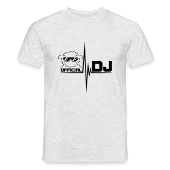 Official DJ Sheep - T-shirt homme - gris chiné - Devant - AI Model Male 178 dark (178cm)