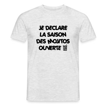 ICH MELDE DIE OFFENE MOJITOS-SAISON - Männer T-Shirt - Grau meliert - Vorne - AI Model Male 178 dark (178cm)