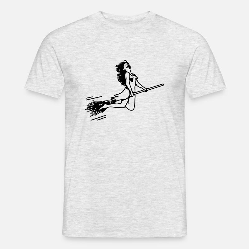 witch - Männer T-Shirt - Grau meliert