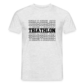 Triathlon - Männer T-Shirt - Grau meliert - Vorne - AI Model Male 178 dark (178cm)