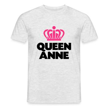Queen anne name thing crown - Men's T-Shirt - heather grey - Front - AI Model Male 178 dark (178cm)