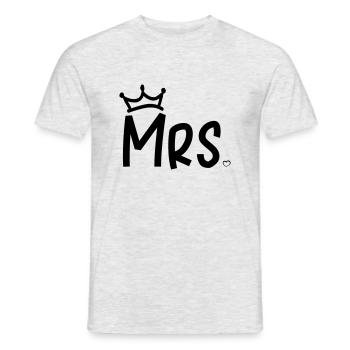 mrs_heart_crown - T-shirt homme - gris chiné - Devant - AI Model Male 178 dark (178cm)