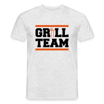 grill team design - Männer T-Shirt - Grau meliert - Vorne - AI Model Male 178 dark (178cm)
