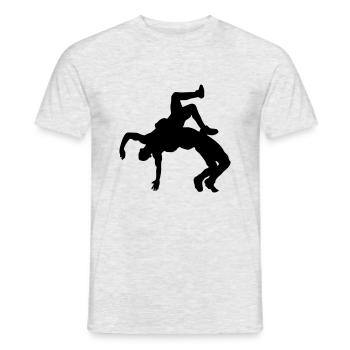 ringen design - Männer T-Shirt - Grau meliert - Vorne - AI Model Male 178 dark (178cm)