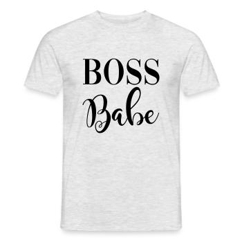 Boss Babe - T-shirt homme - gris chiné - Devant - AI Model Male 178 dark (178cm)