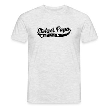 Stolzer Papa 2020 helles Shirt - Männer T-Shirt - Grau meliert - Vorne - AI Model Male 178 dark (178cm)