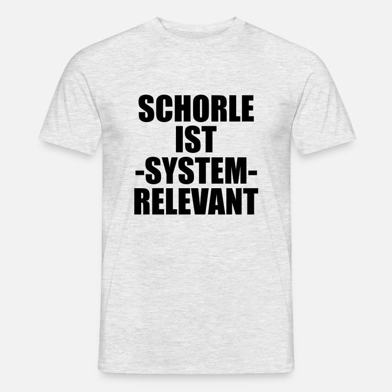 Schorle ist Systemrelevant - Männer T-Shirt - Grau meliert