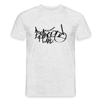 StreetArt SingleBlackColor - Männer T-Shirt - Grau meliert - Vorne - AI Model Male 178 dark (178cm)