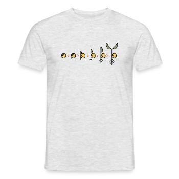 Erbse - Keimung und Wachstum - Männer T-Shirt - Grau meliert - Vorne - AI Model Male 178 dark (178cm)