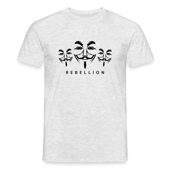 Anonymous Rebellion - Männer T-Shirt - Grau meliert - Vorne - AI Model Male 178 dark (178cm)