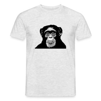 Chimpanzé - singe - T-shirt homme - gris chiné - Devant - AI Model Male 178 dark (178cm)