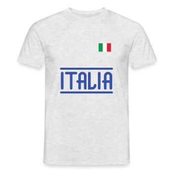 ITALIA - Men's T-Shirt - heather grey - Front - AI Model Male 178 dark (178cm)