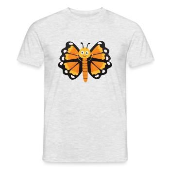 Schmetterling - Männer T-Shirt - Grau meliert - Vorne - AI Model Male 178 dark (178cm)