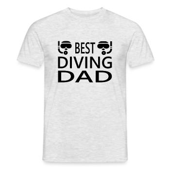 Diving Dive tauchen - Männer T-Shirt - Grau meliert - Vorne - AI Model Male 178 dark (178cm)