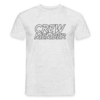 Crew Members - Men's T-Shirt - heather grey - Front - AI Model Male 178 dark (178cm)
