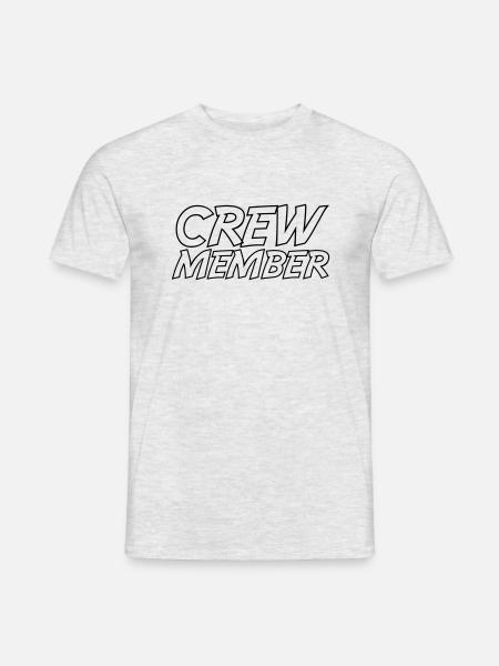 Crew Member - Männer T-Shirt - Grau meliert