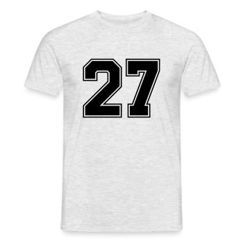 27 - Men's T-Shirt - heather grey - Front - AI Model Male 178 dark (178cm)