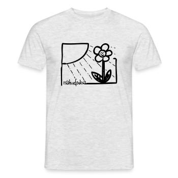 naturfieba - Men's T-Shirt - heather grey - Front - AI Model Male 178 dark (178cm)