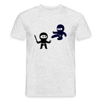 Ninjas - Men's T-Shirt - heather grey - Front - AI Model Male 178 dark (178cm)