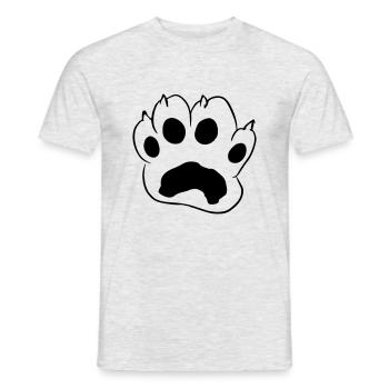 Cat’s Paw Paw Idée cadeau vectorielle pour chat - T-shirt homme - gris chiné - Devant - AI Model Male 178 dark (178cm)
