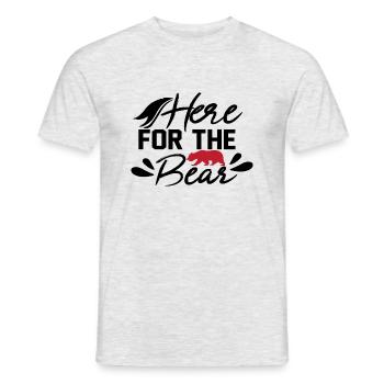 Here for the Bear - Men's T-Shirt - heather grey - Front - AI Model Male 178 dark (178cm)