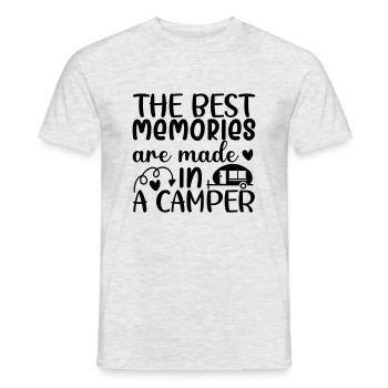 19 the best memories are made in a camper - Men's T-Shirt - heather grey - Front - AI Model Male 178 dark (178cm)