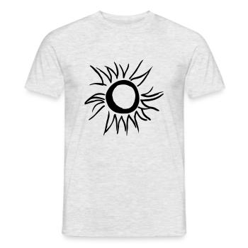 Sun Summer Watercolor Nature Beach Sky Vector 4 - Men's T-Shirt - heather grey - Front - AI Model Male 178 dark (178cm)