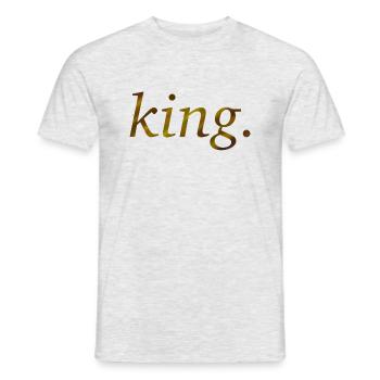 King. 2 - Männer T-Shirt - Grau meliert - Vorne - AI Model Male 178 dark (178cm)