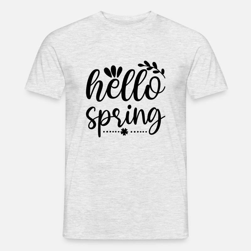 15 hello spring - Men’s T-shirt - heather grey