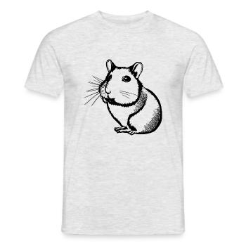 Hamster mignon animal rongeur animaux drôle animal 5 - T-shirt homme - gris chiné - Devant - AI Model Male 178 dark (178cm)