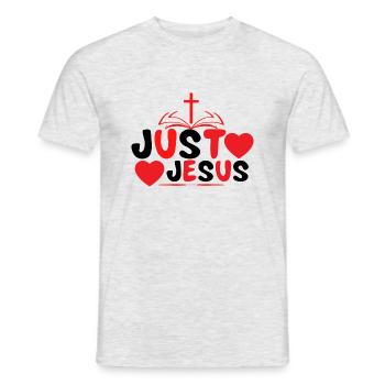 Juste Jésus - T-shirt homme - gris chiné - Devant - AI Model Male 178 dark (178cm)