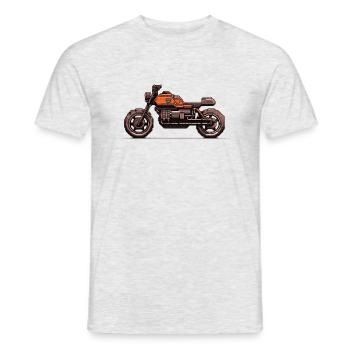 8 bit vintage motorcycle for motorcyclists - Men's T-Shirt - heather grey - Front - AI Model Male 178 dark (178cm)