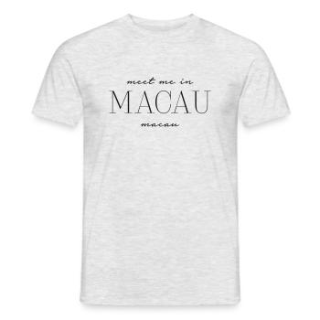 Meet me in Macau - Männer T-Shirt - Grau meliert - Vorne - AI Model Male 178 dark (178cm)