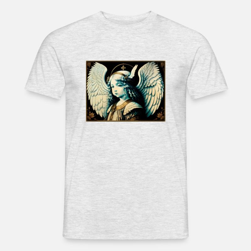 Lille engel - T-shirt herr - gråmelerad