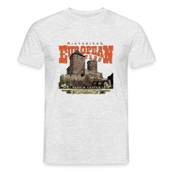 Będzin Castle - Polish castles - Men's T-Shirt - heather grey - Front - AI Model Male 178 dark (178cm)