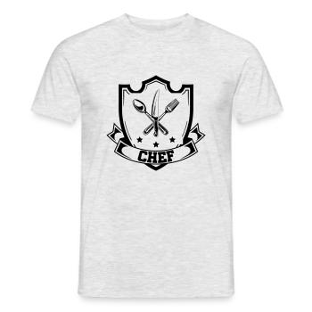 Chef Chef - T-shirt homme - gris chiné - Devant - AI Model Male 178 dark (178cm)