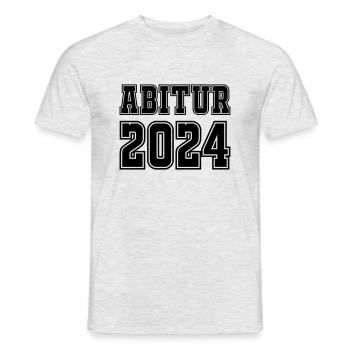 abitur 2024 - Männer T-Shirt - Grau meliert - Vorne - AI Model Male 178 dark (178cm)