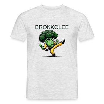 BROCCOLE | Combattre le brocoli - T-shirt homme - gris chiné - Devant - AI Model Male 178 dark (178cm)