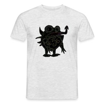 don't want to be humain i want to be frog - T-shirt homme - gris chiné - Devant - AI Model Male 178 dark (178cm)